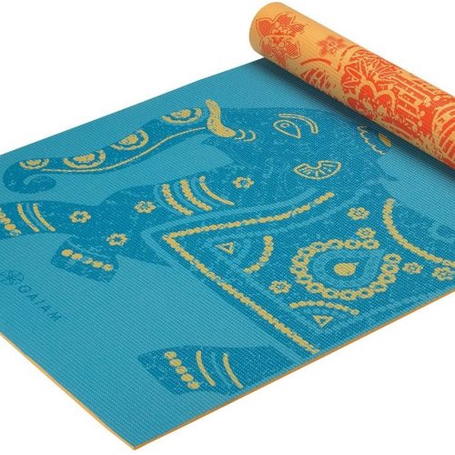 Elephant Print Designer Gaiam Yoga mat