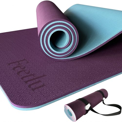 Feeltlu 10mm Extra Thick Yoga Mat Dark Purple