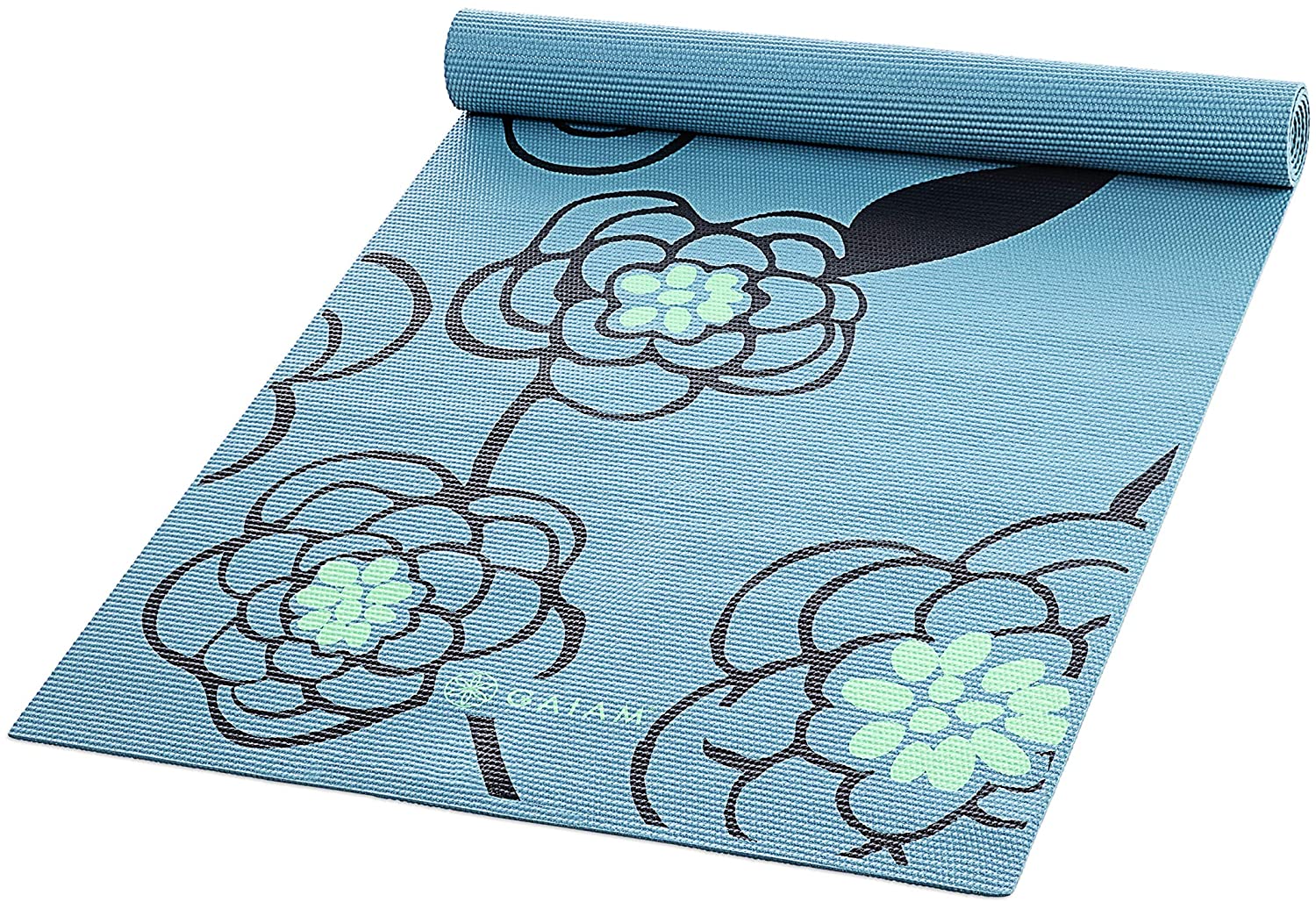 Gaiam Gree Grey Teal 3mm Yoga Mat | YogaMatStore