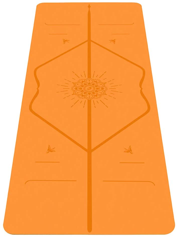 travel yoga mat orange