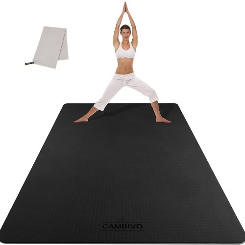 Cambivo Extra Large Yoga Mat Black