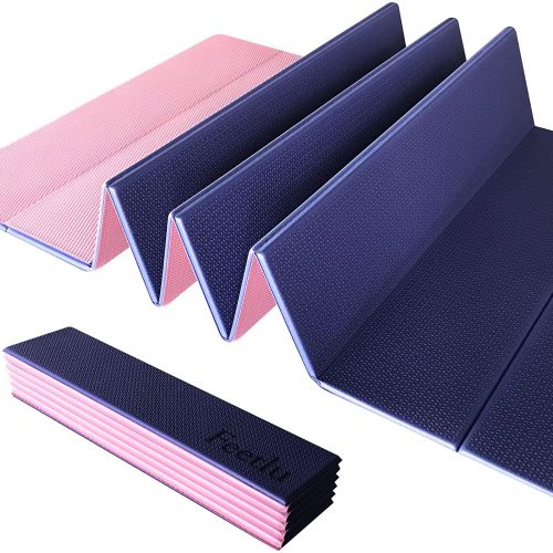 Feetlu Foldable Yoga Mat Blue Pink