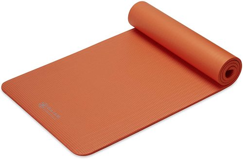 orange gaiam thick yoga mat