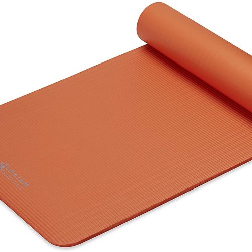 orange gaiam thick yoga mat