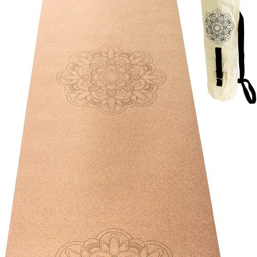 Premium cork yoga mat and bag